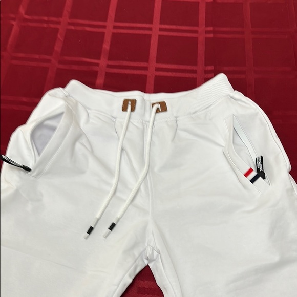 White Drawstring Shorts - Picture 3 of 9